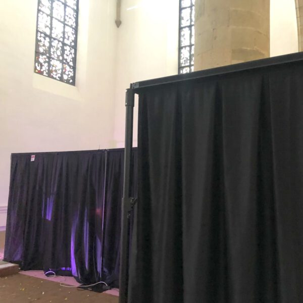 Pipe & Drape, BACKDROP.de, Pop-up-Vorhang-System, Wentex