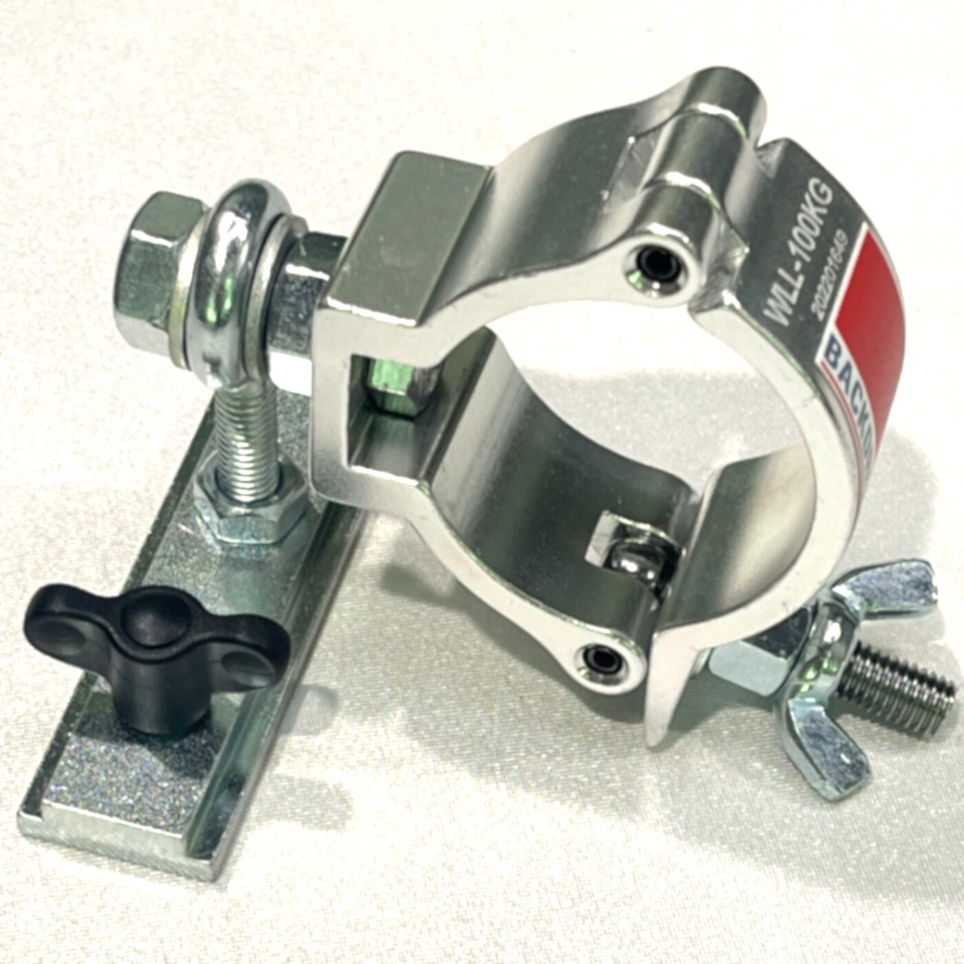 Track-60 Vorhangschiene, Aufhängung an Traverse, Truss, Theatervorhang, BACHDROP.de, Event-Bühnenvorhang