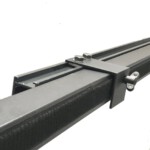 Track-60 an Pipes & Drapes Adapter, Bühnenvorhang, Schienensystem, Wentex, BACKDROP.de Track-60 an Pipes & Drapes Adapter,